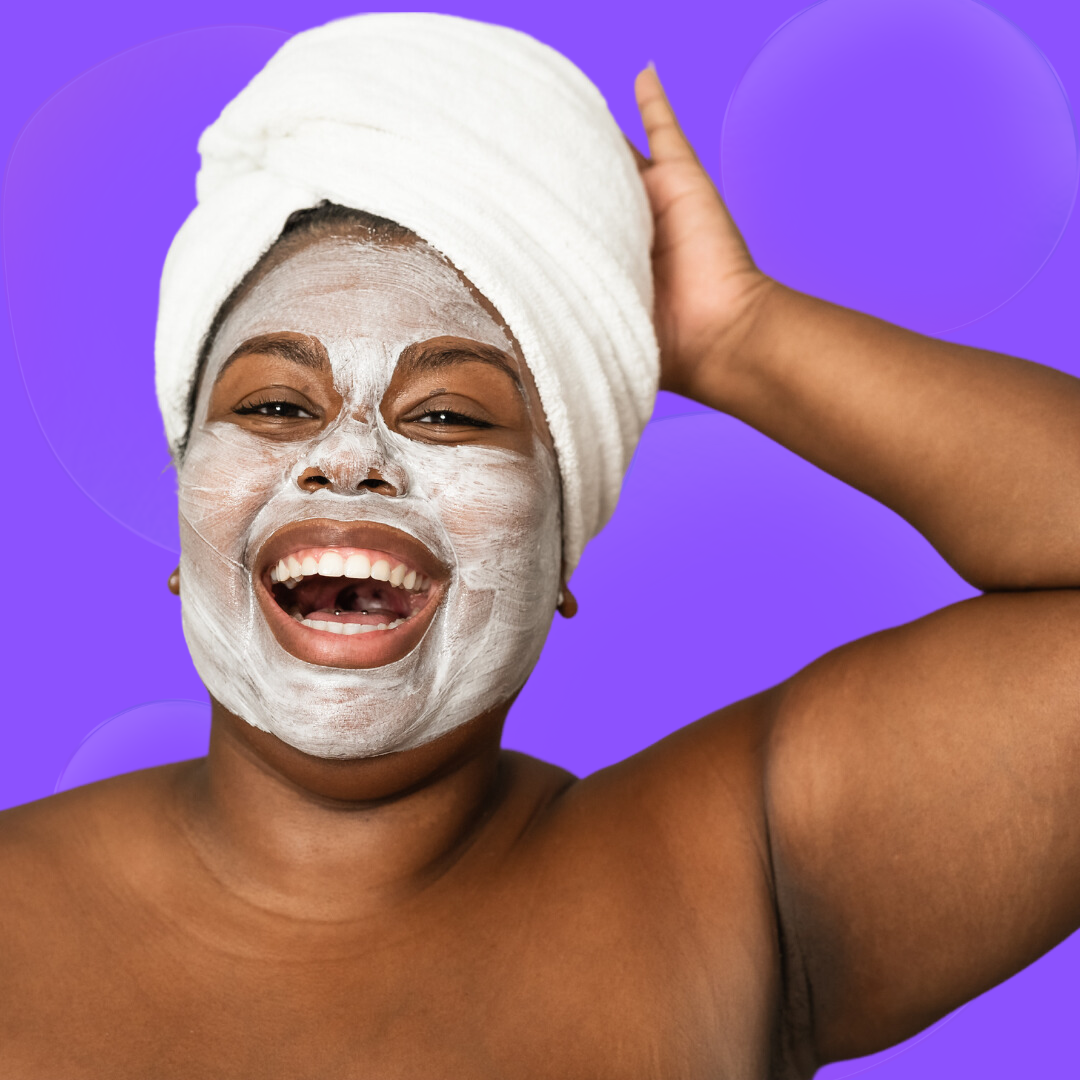 Experience the gentle touch of Barecat Body's bentonite clay face mask, featured in a homey, vibrant image on the homepage.