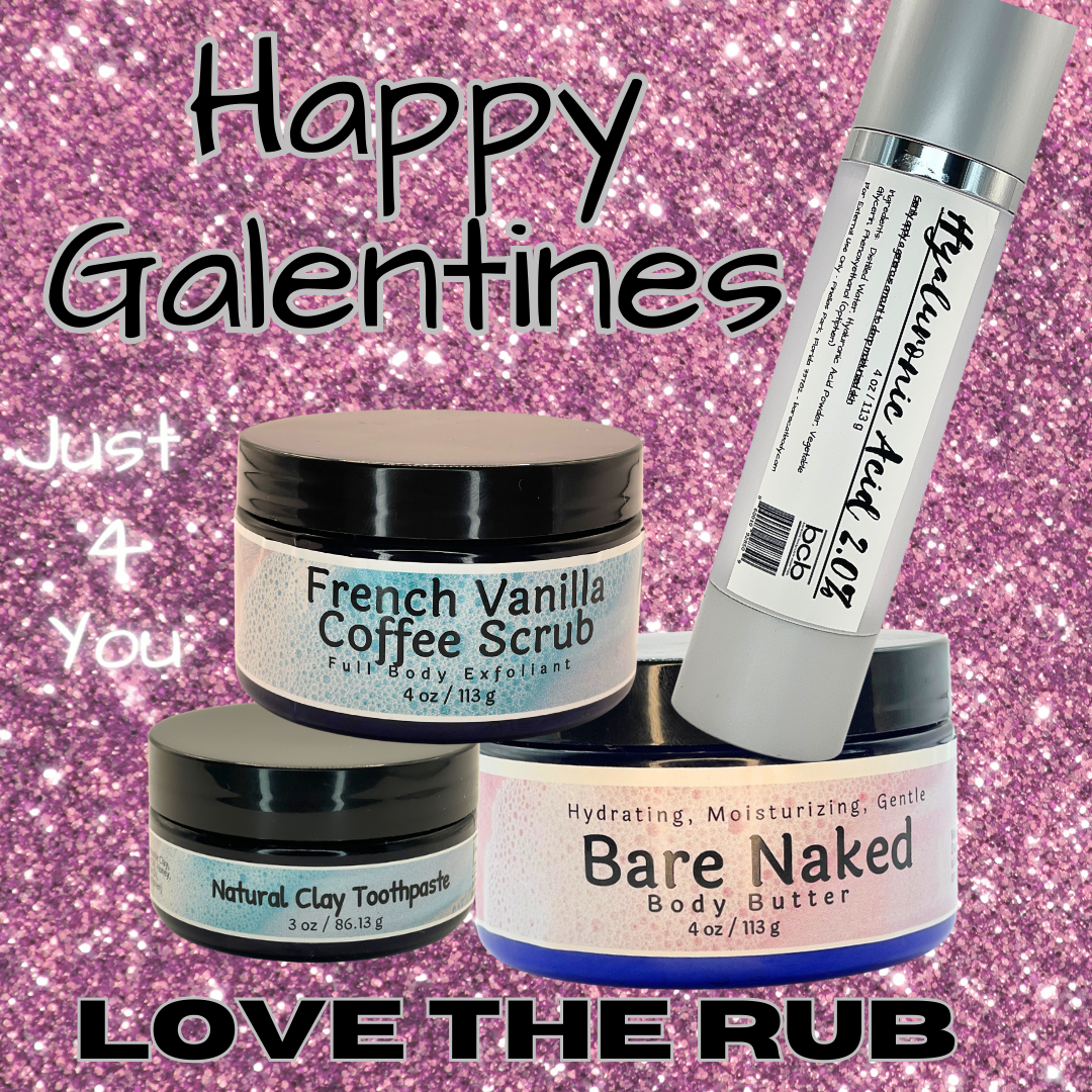 Barecat Body Galentines Pamper Box featuring body butter, scrub, and oral care