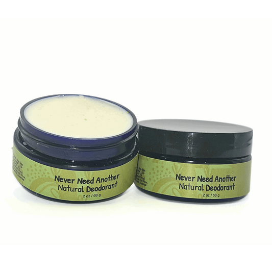Never Need Another Natural Deodorant stick showcasing its smooth and creamy texture.
