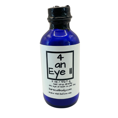 Close-up of Natural Eye Health Solution Dropper Bottle with Organic Ingredients